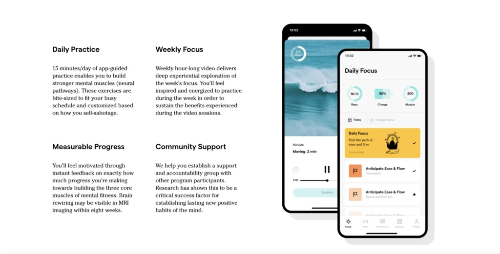 PQ Mental Fitness Program app PQ Mental Fitness Program app screenshot